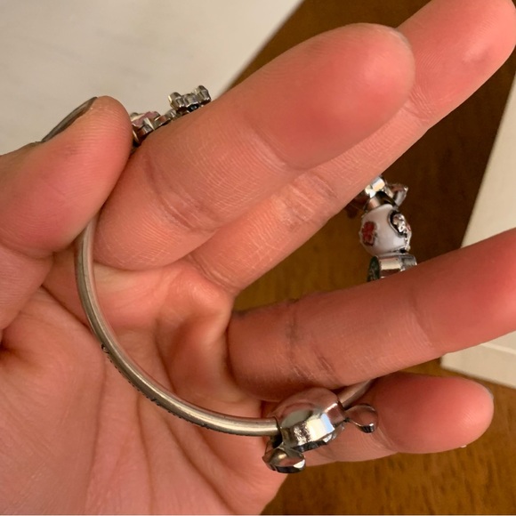 Pandora Limited Edition You Melt My Heart Bangle w/ 9 Disney Lilo Stitch Charms - Picture 9 of 14